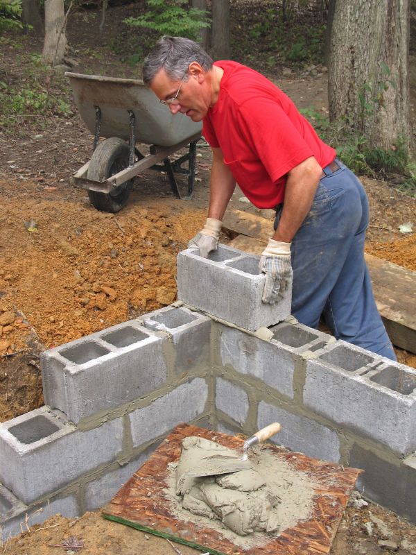 Concrete Blocks Installation detail