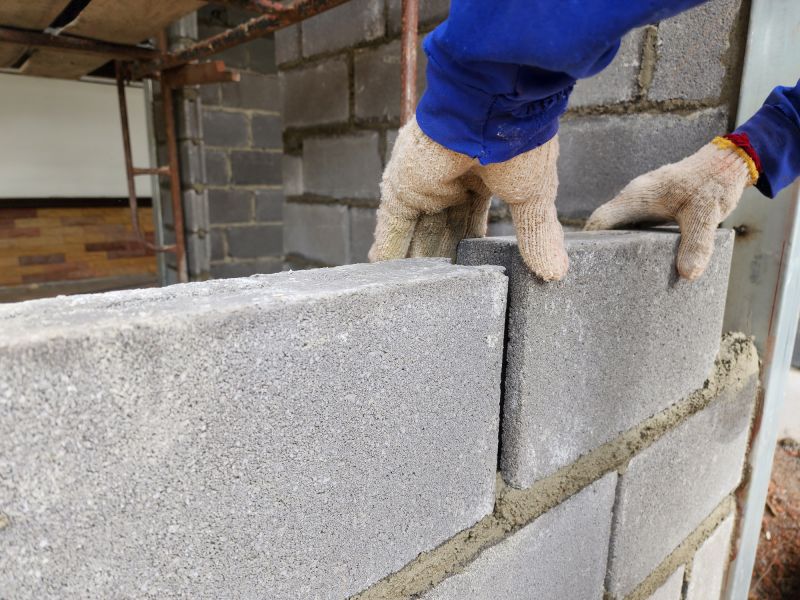 Concrete Blocks Installation detail